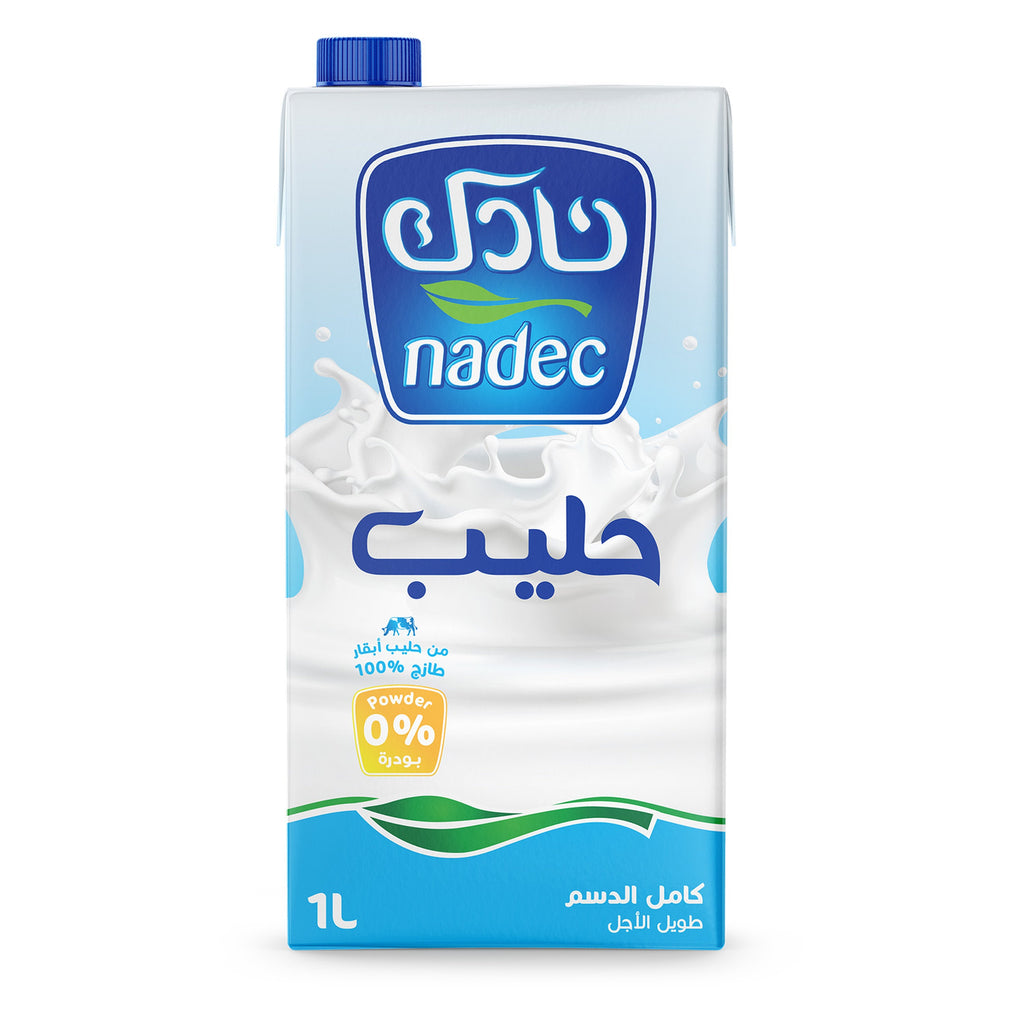 Nadec full fat long life milk 12 x 1 litre