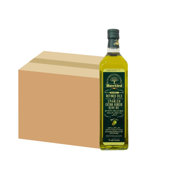 Bertini Spanish Oil with Extra Virgin Olive Oil glass bottle 1 Litre