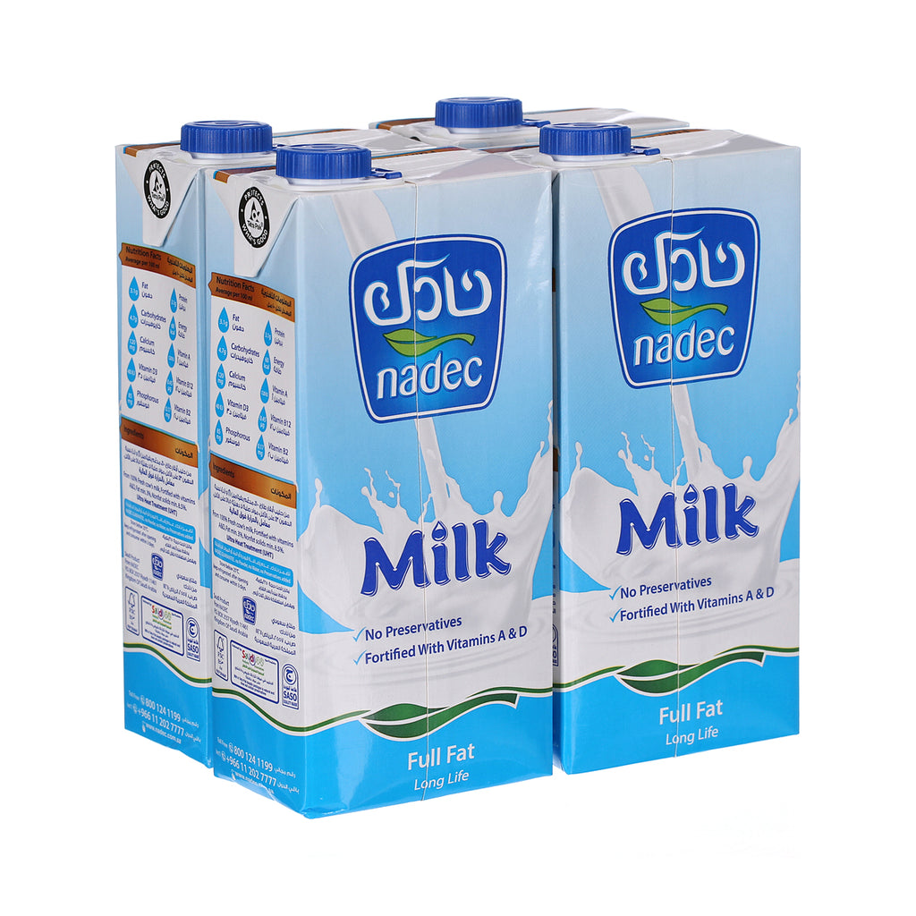Nadec full fat long life milk 12 x 1 litre